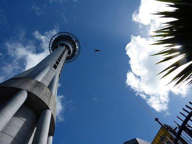 Bungee Jumping at Auckland sky towe